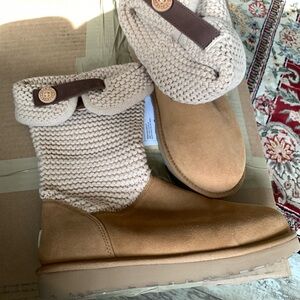 UGG Tan and Cream Winter Boots